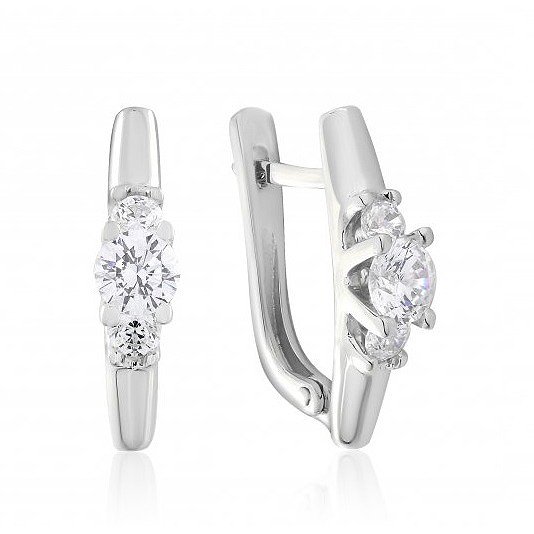 

Серьги из белого золота с Swarovski Zirconia 1632357