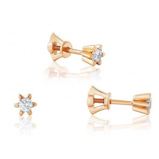 

Серьги из красного золота с Swarovski Zirconia 1527606