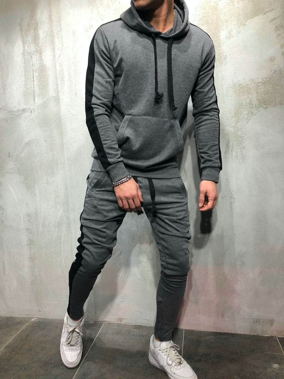 

Спортивный костюм с капюшоном Top Clothes M Серый К-306-1