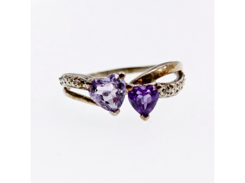 

Серебряное кольцо с камнями иолит и танзанит Сердца Натуральный Sky Jewelry 002949