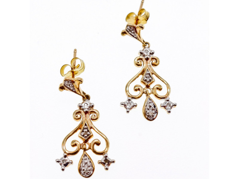 

Золотые серьги с бриллиантами Шедевр Натуральный Sky Jewelry 002830