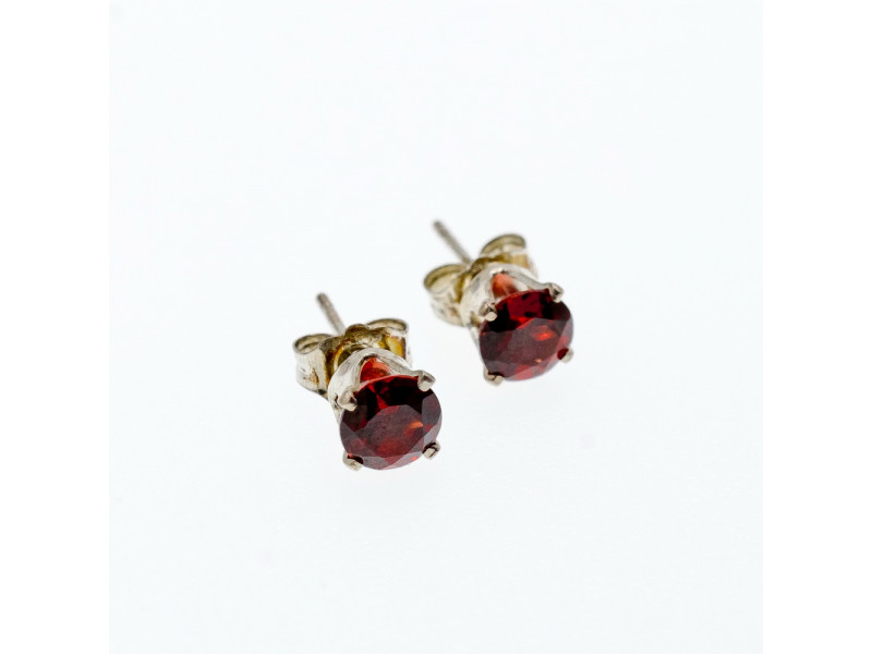 

Серебряные серьги с гранатом Классика Искусственный Sky Jewelry 002985
