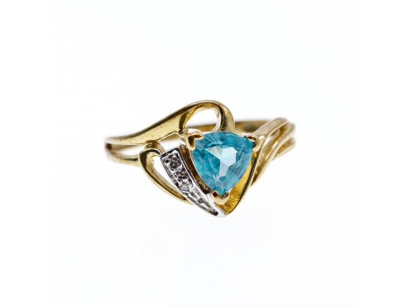 

Золотое кольцо с Топазом и Бриллиантами Натуральный Sky Jewelry 001446