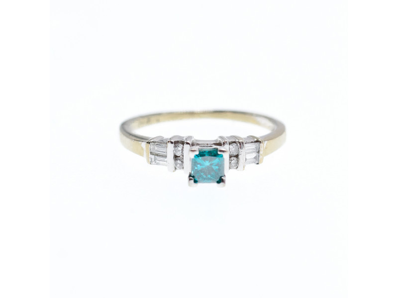 

Золотое кольцо с Аквамарином и Бриллиантами Натуральный Sky Jewelry 002347
