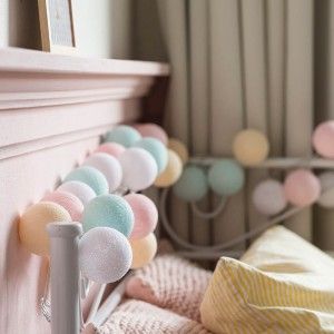 

Хлопковая гирлянда Pastel 20 шариков в ряд 3,78 м