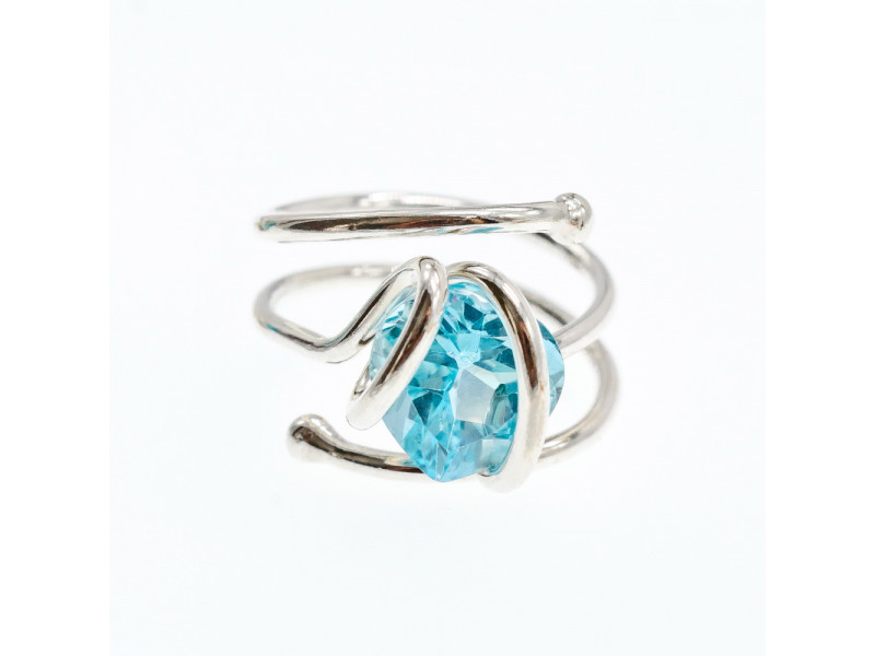 

Серебряное кольцо с топазом Уникальность Натуральный Sky Jewelry 002631