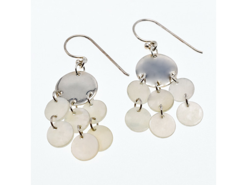 

Серебряные серьги с перламутром Вечеринка Натуральный Sky Jewelry 002973