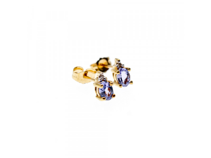 

Золотые серьги-гвоздики с камнем Танзанит и Бриллиантами Sky Jewelry 001432