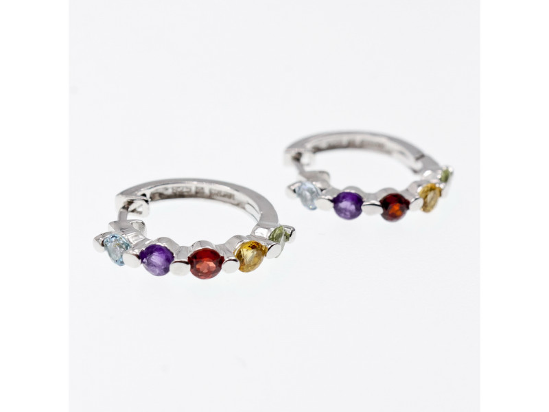 

Серебряные серьги с натуральными камнями Радуга Натуральный Sky Jewelry 003123