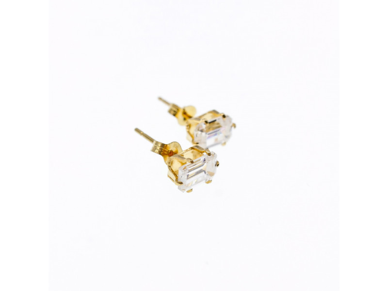

Золотые серьги с фианитом Элегантность Sky Jewelry 002778