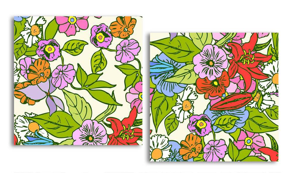 

Модульная картина LaPrint Полевые цветы 130х70 см