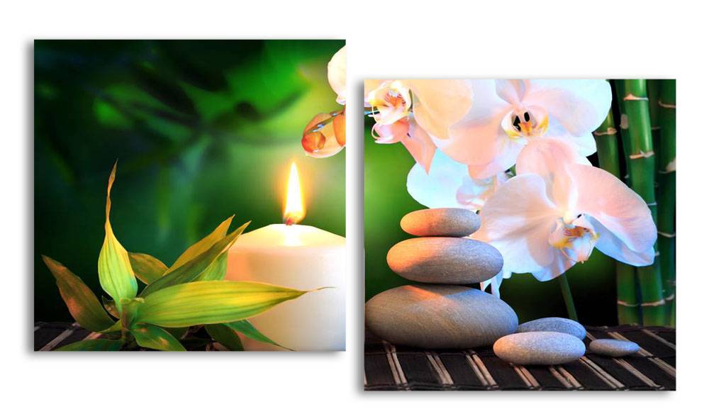 

Модульная картина LaPrint Орхидея и свеча 130х70 см