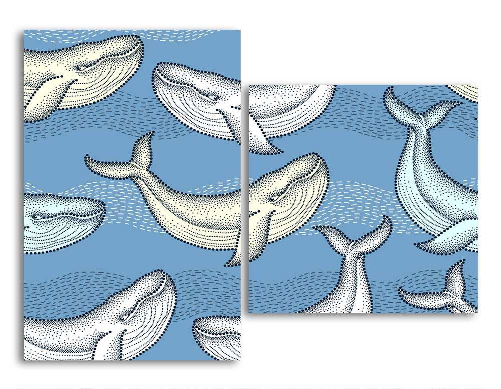 

Модульная картина LaPrint Киты 130х94 см