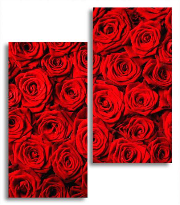 

Модульная картина LaPrint Красные розы 100х116 см