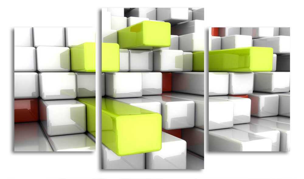 

Модульная картина LaPrint 3D кубы 100x59 см
