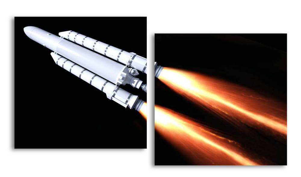 

Модульная картина LaPrint Ракета 130х70 см