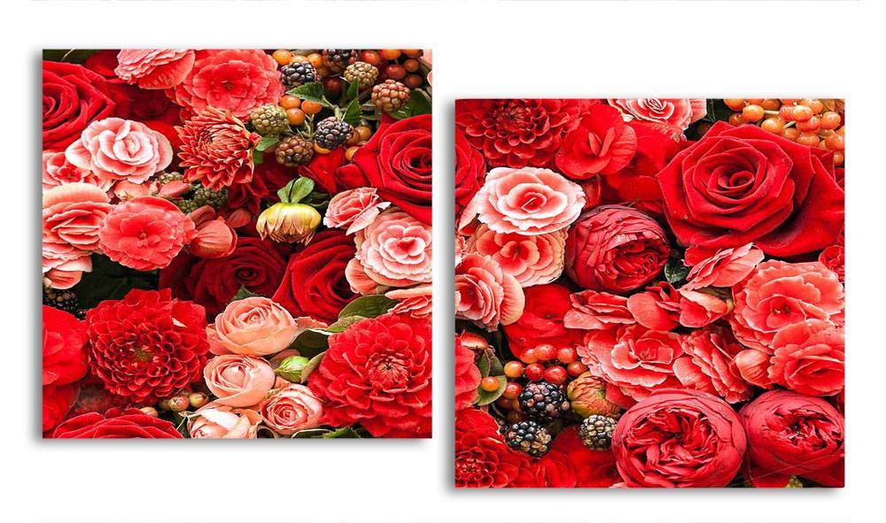 

Модульная картина LaPrint Розы 130х70 см