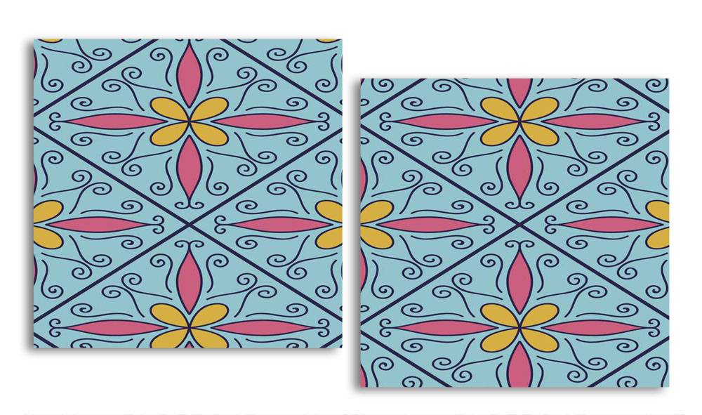 

Модульная картина LaPrint Абстрактные цветы 130х70 см