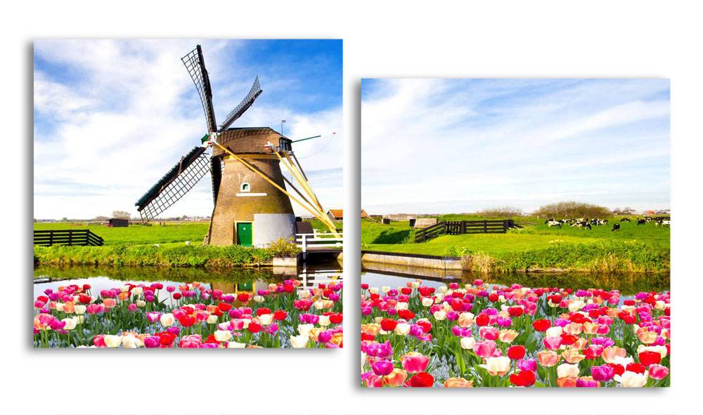 

Модульная картина LaPrint Тюльпаны 130х70 см