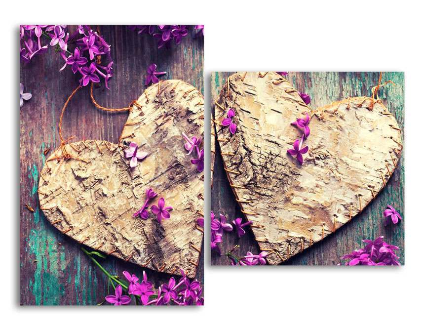 

Модульная картина LaPrint Сердечки 130х94 см