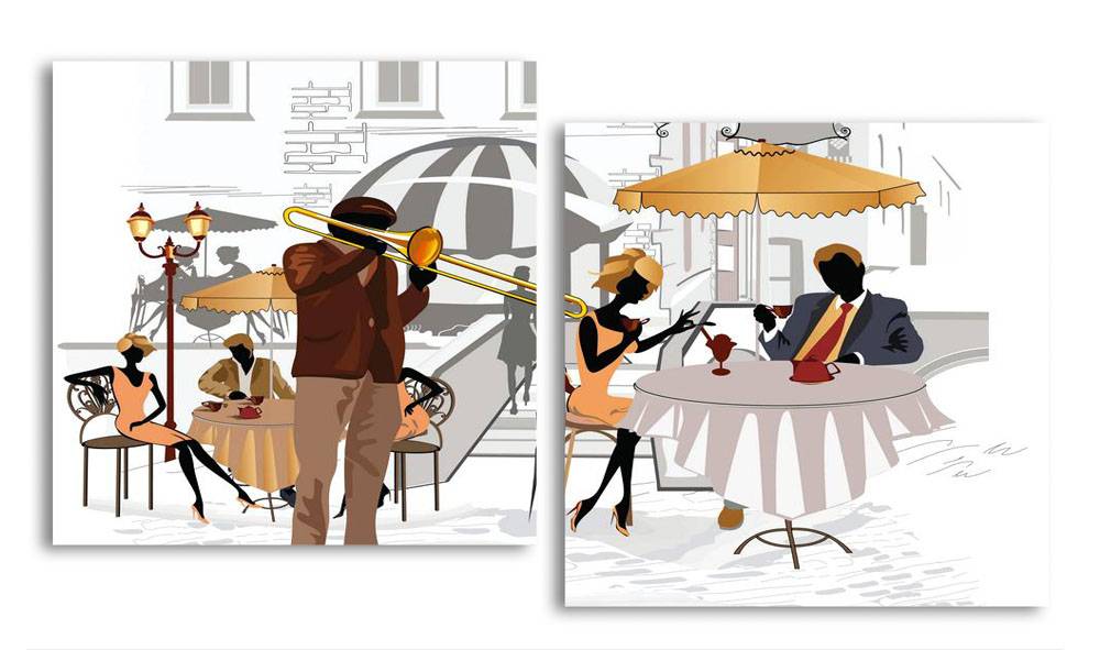 

Модульная картина LaPrint Рисованный город 130х70 см