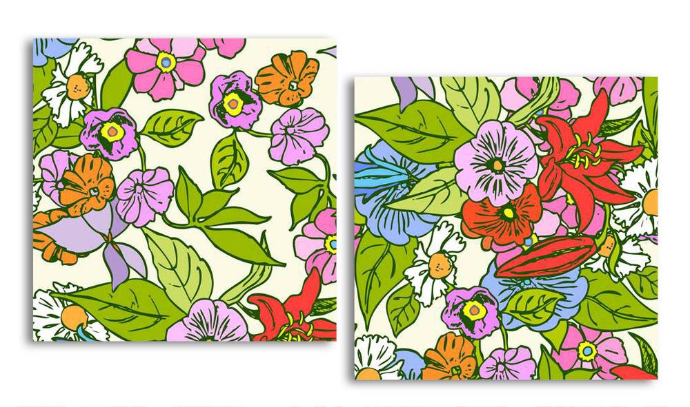 

Модульная картина LaPrint Цветы 130х70 см