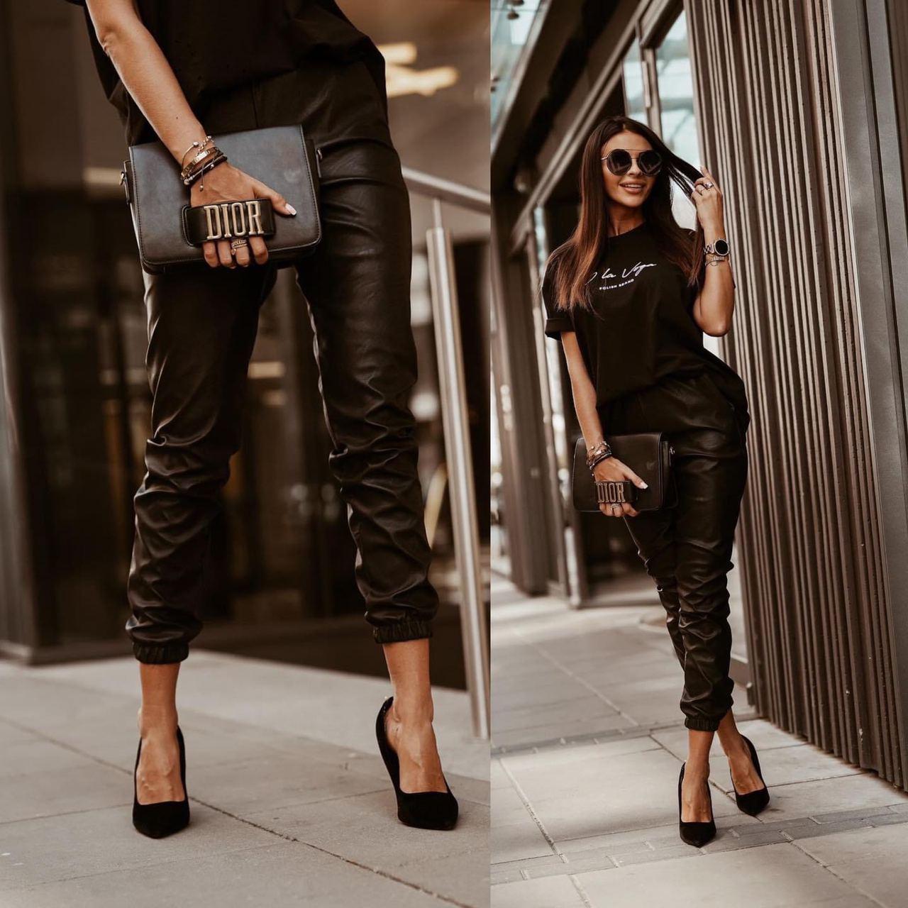 

Fashions • Кожаные брюки Лори Fashions S черный
