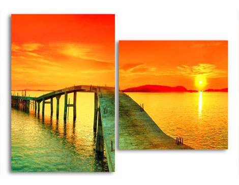 

Модульная картина LaPrint Закат 130х94 см