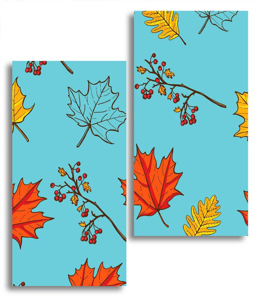 

Модульная картина LaPrint Листья 130х150 см
