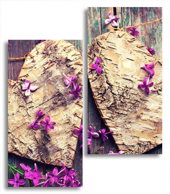 

Модульная картина LaPrint Сердечки 130х150 см