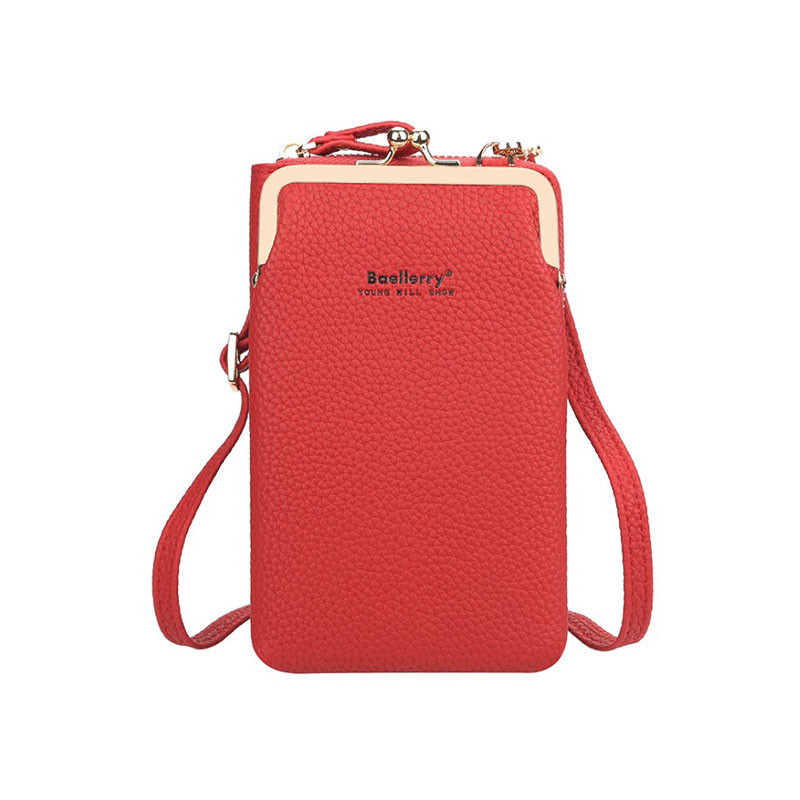 

Женский кошелек-сумка Baellerry N8601 Red портмоне для девушек Байлери стильный аксессуар