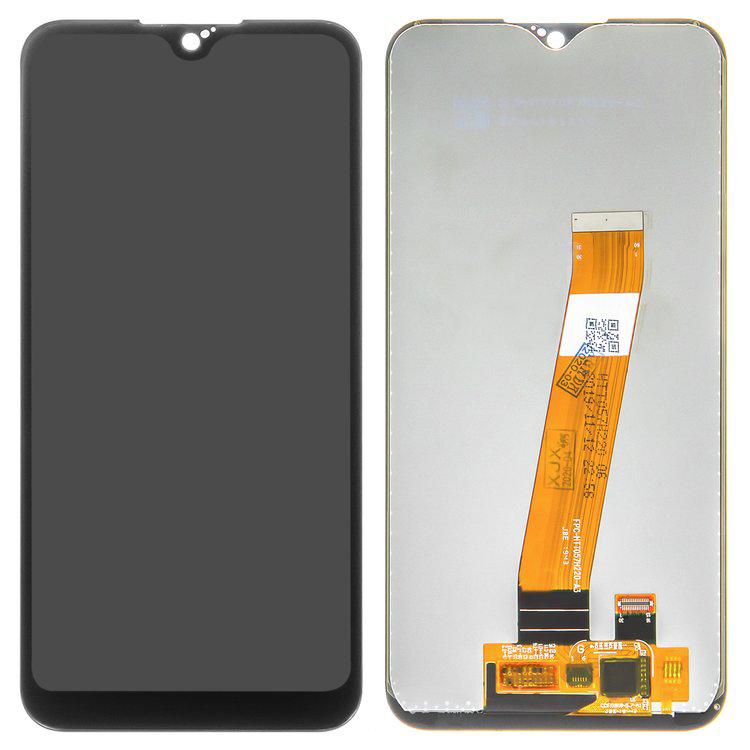 

Дисплей для Samsung A015 Galaxy A01, чорний, із сенсорним екраном, з вузьким шлейфом, Original (PRC), original glass