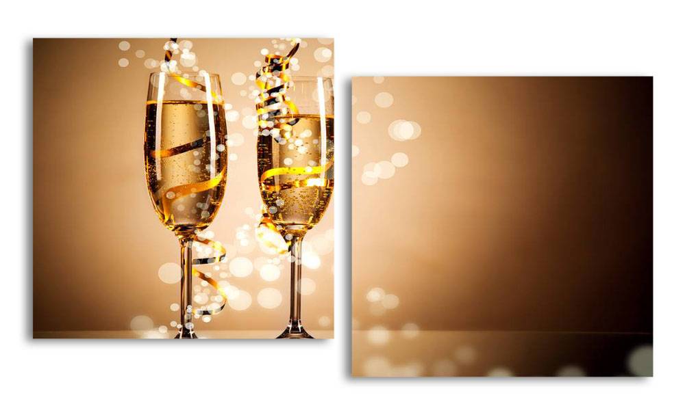 

Модульная картина LaPrint Шампанское 150х82 см