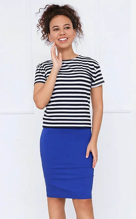 

Fashions • Костюм с юбкой Миранда Fashions 44 электрик (5698-фг)
