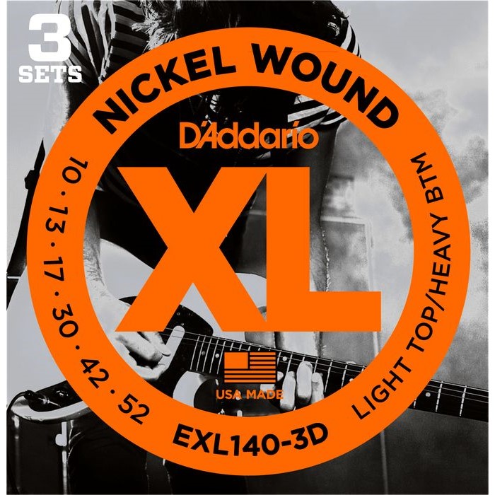 

D'Addario EXL140-3D XL 10-52 Lt Top / Heavy Btm (3-pack)