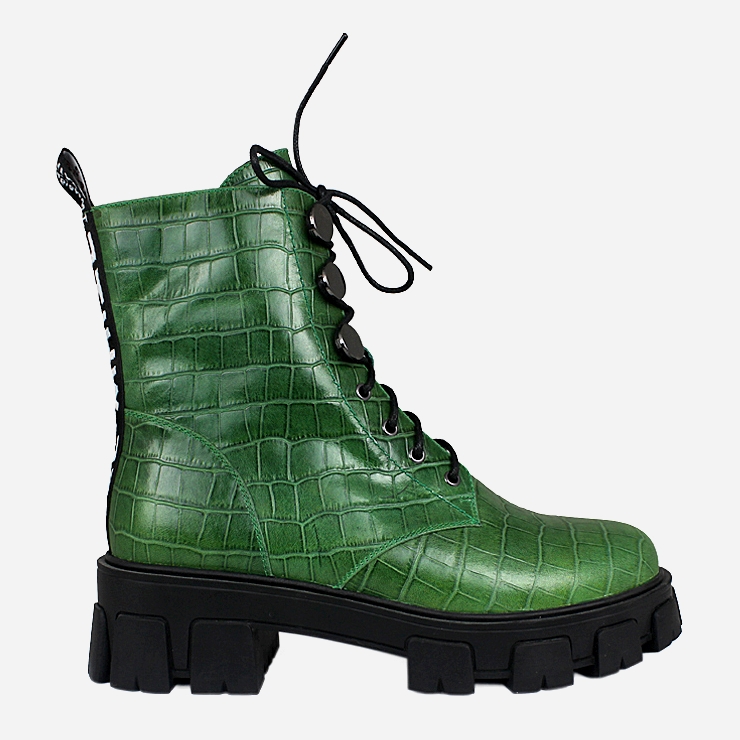 Акція на Жіночі зимові черевики високі Blizzarini Y228H-A5-C153-6J 38 24 см Зелені від Rozetka