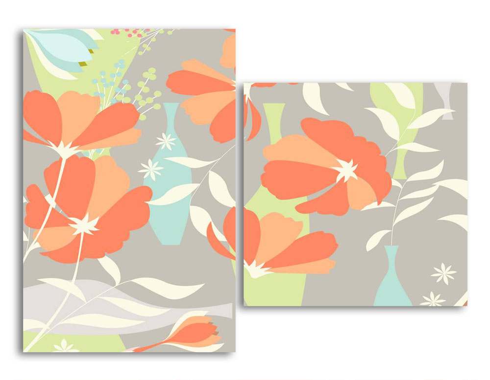

Модульная картина LaPrint Цветы 100х73 см