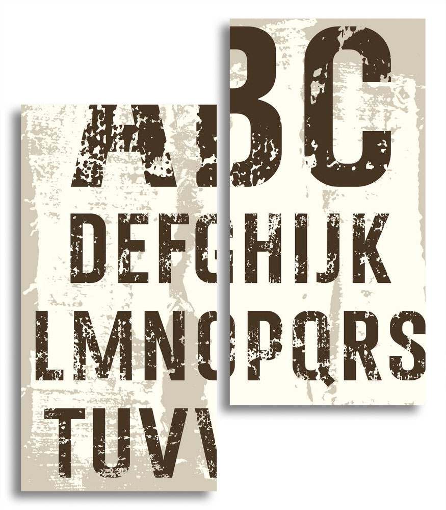 

Модульная картина LaPrint Алфавит 100х116 см