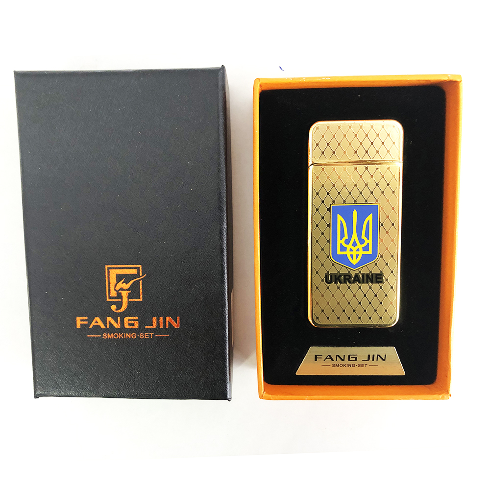 

USB зажигалка "Герб Украины" FANG JIN 4797 Original (Двухсторонняя спираль накаливания) в подарочной упаковке