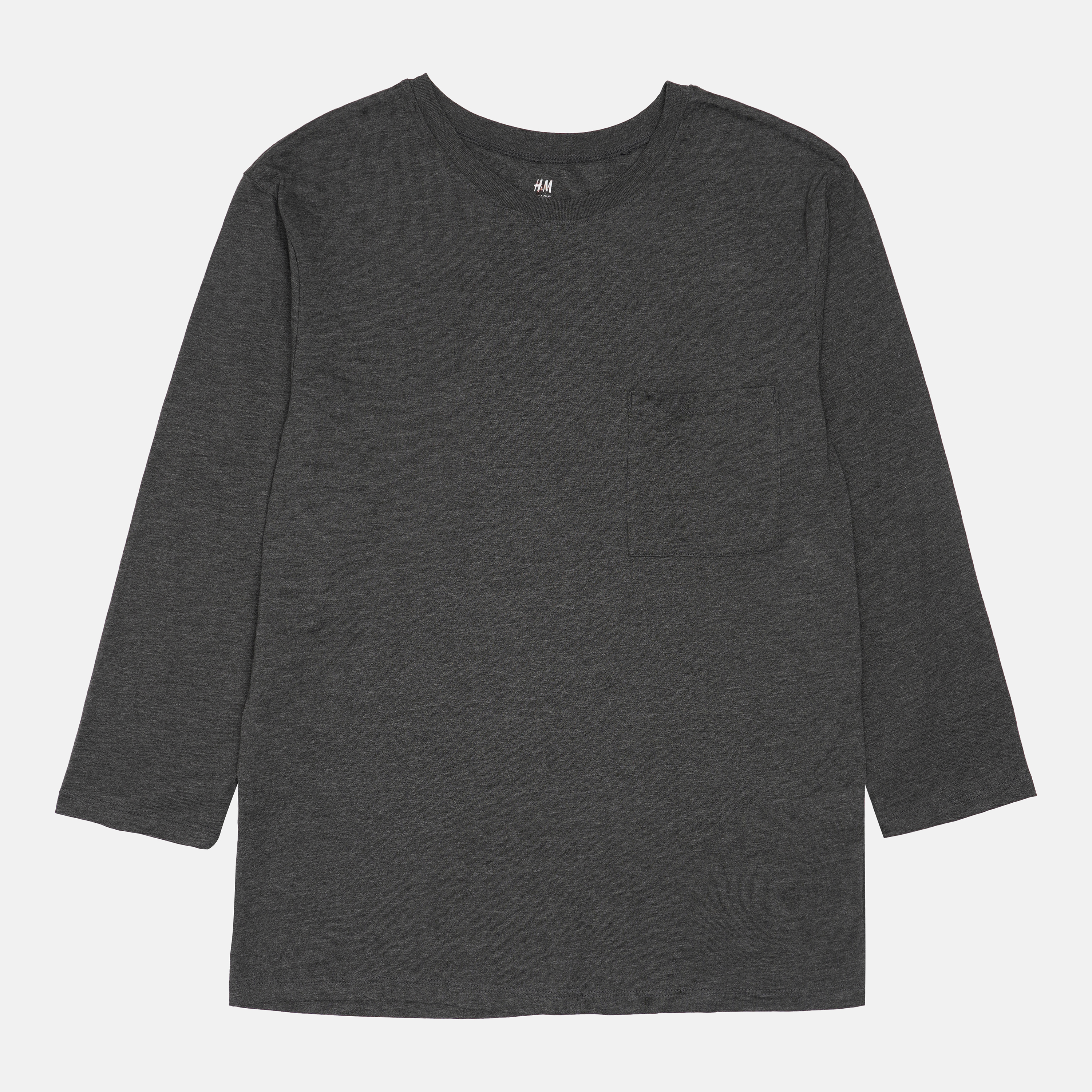 

Футболка с длинными рукавами H&M 607-9303582 170 см Темно-серая