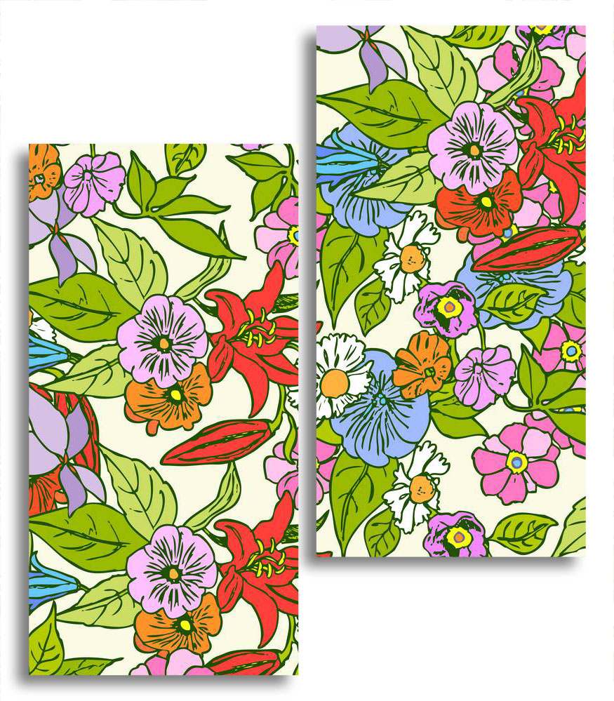 

Модульная картина LaPrint Цветы 100х116 см