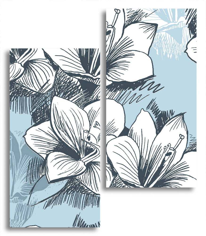 

Модульная картина LaPrint Лилии 100х116 см