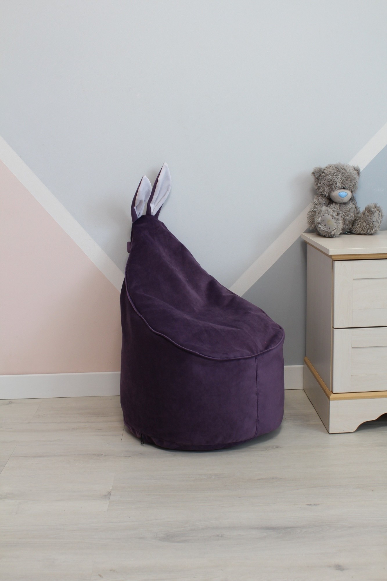 

Детское велюровое фиолетовое Кресло-мешок 80*55 Maikinbaby