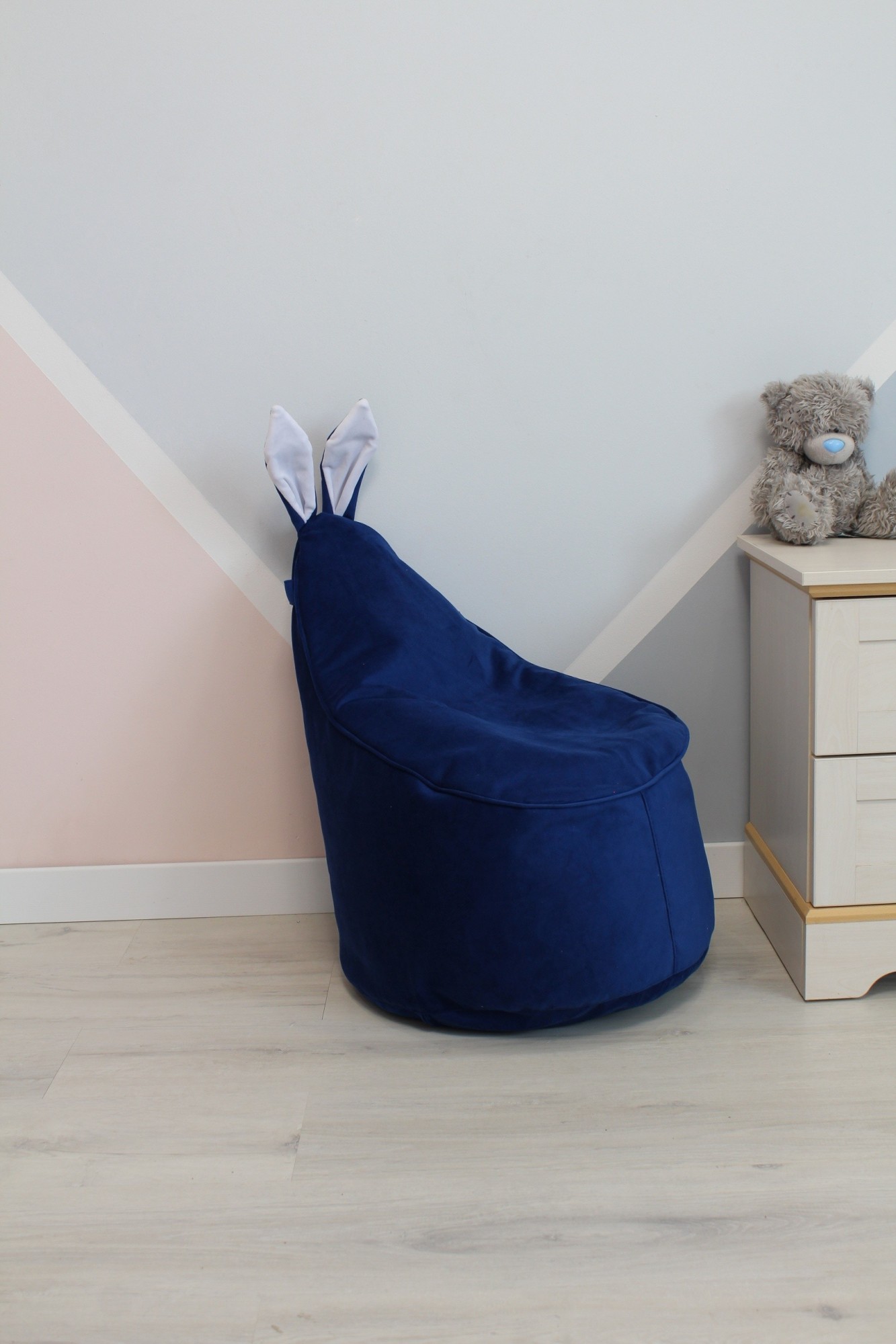 

Детское велюровое синий электрик Кресло-мешок 80*55 Maikinbaby