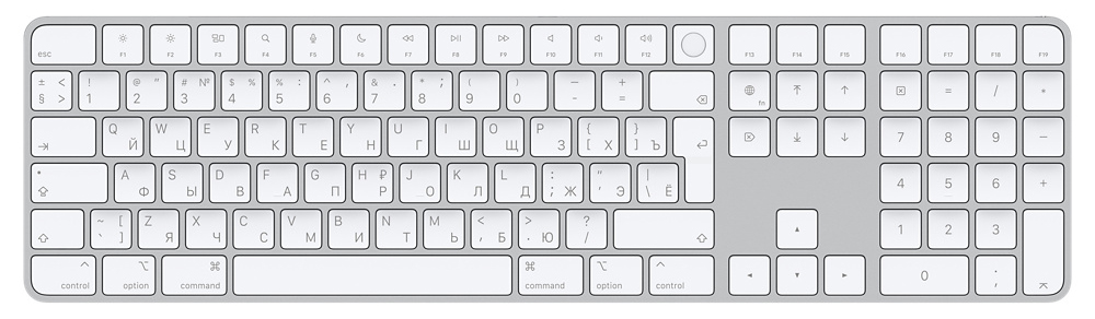 

Клавиатура беспроводная Apple Magic Keyboard с Touch ID и цифровой панелью Bluetooth (MK2C3RS/A)