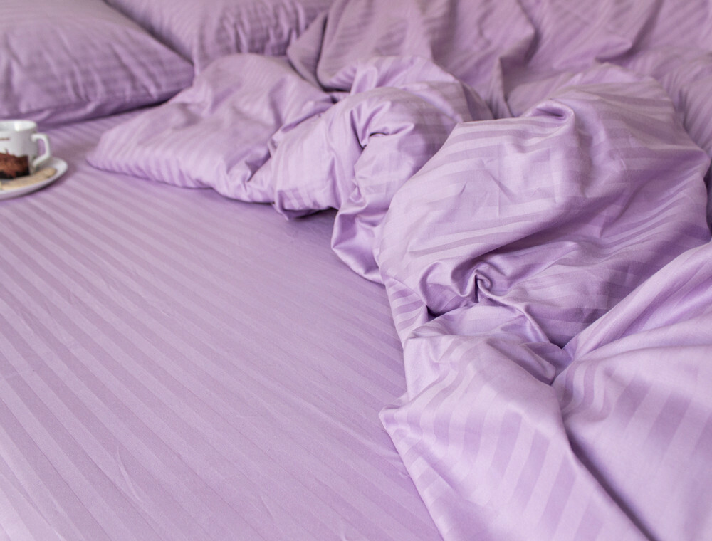 

Комплект постельного белья Без бренда Сатин-страйп Lux 150х215х2 Lavender