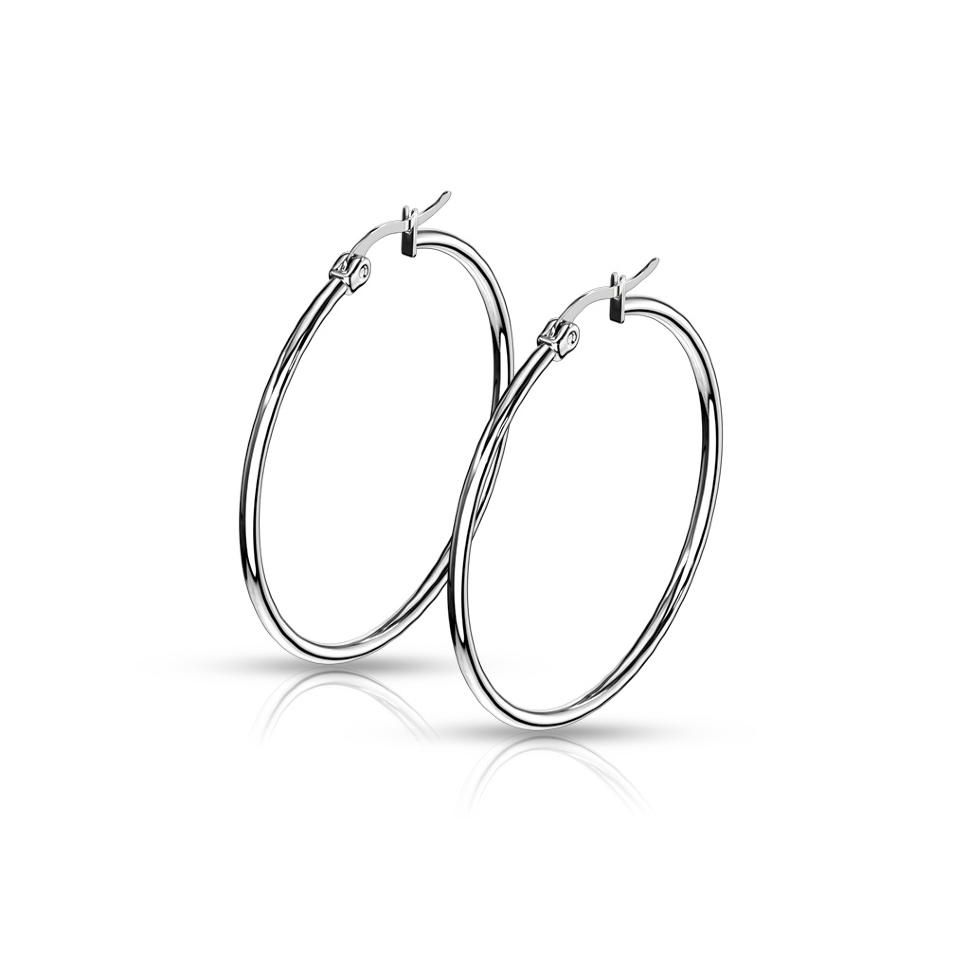 

Серьги-кольца Spikes SEH01x из стали, диаметр от 10 до 75 мм (Металл, 40 мм)