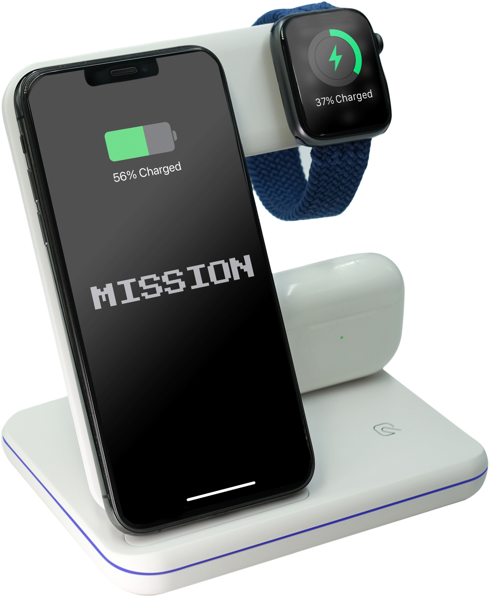 

Беспроводное зарядное устройство 3 в 1 Mission Dock Station 3 in 1 White (DS-3in1wh)