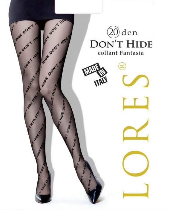 

Колготки с принтом Lores Dont Hide 20den 1/2 Черные