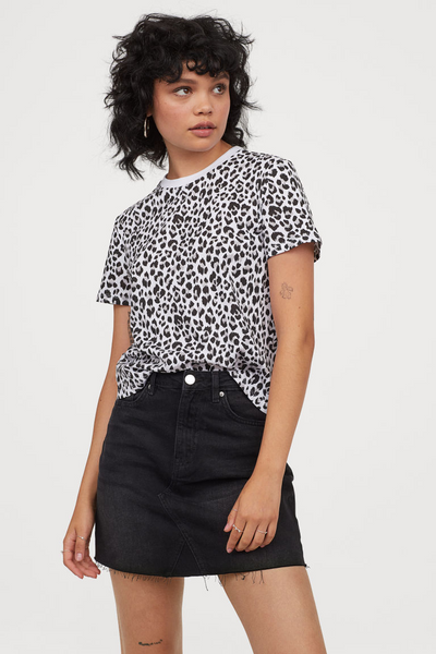 

Футболка H&M ХS Черно-белая (1203-795)
